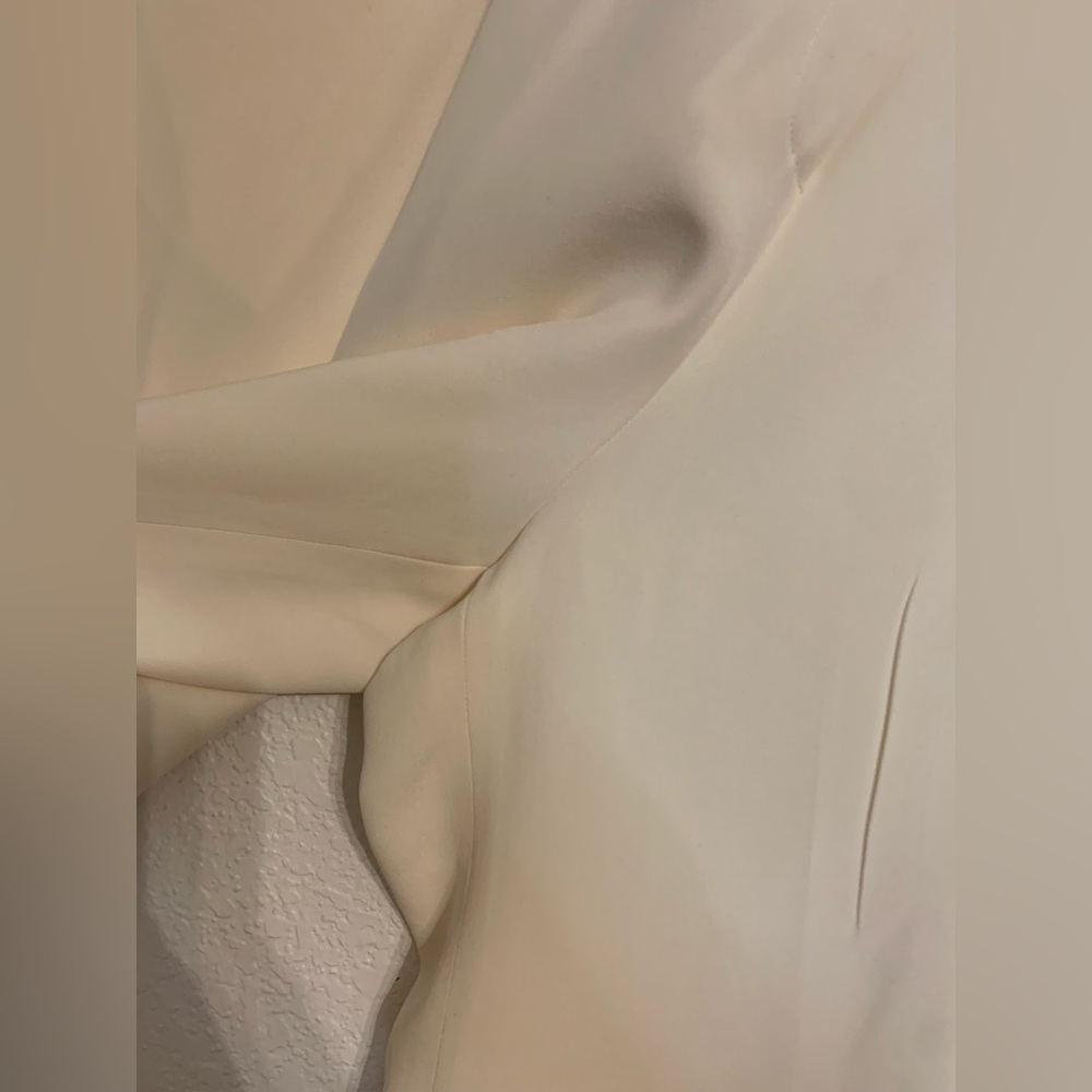 Jones New York Women Size 16 Cream/ivory Silk Wide Leg Pants Trouser Career - Picture 4 of 9